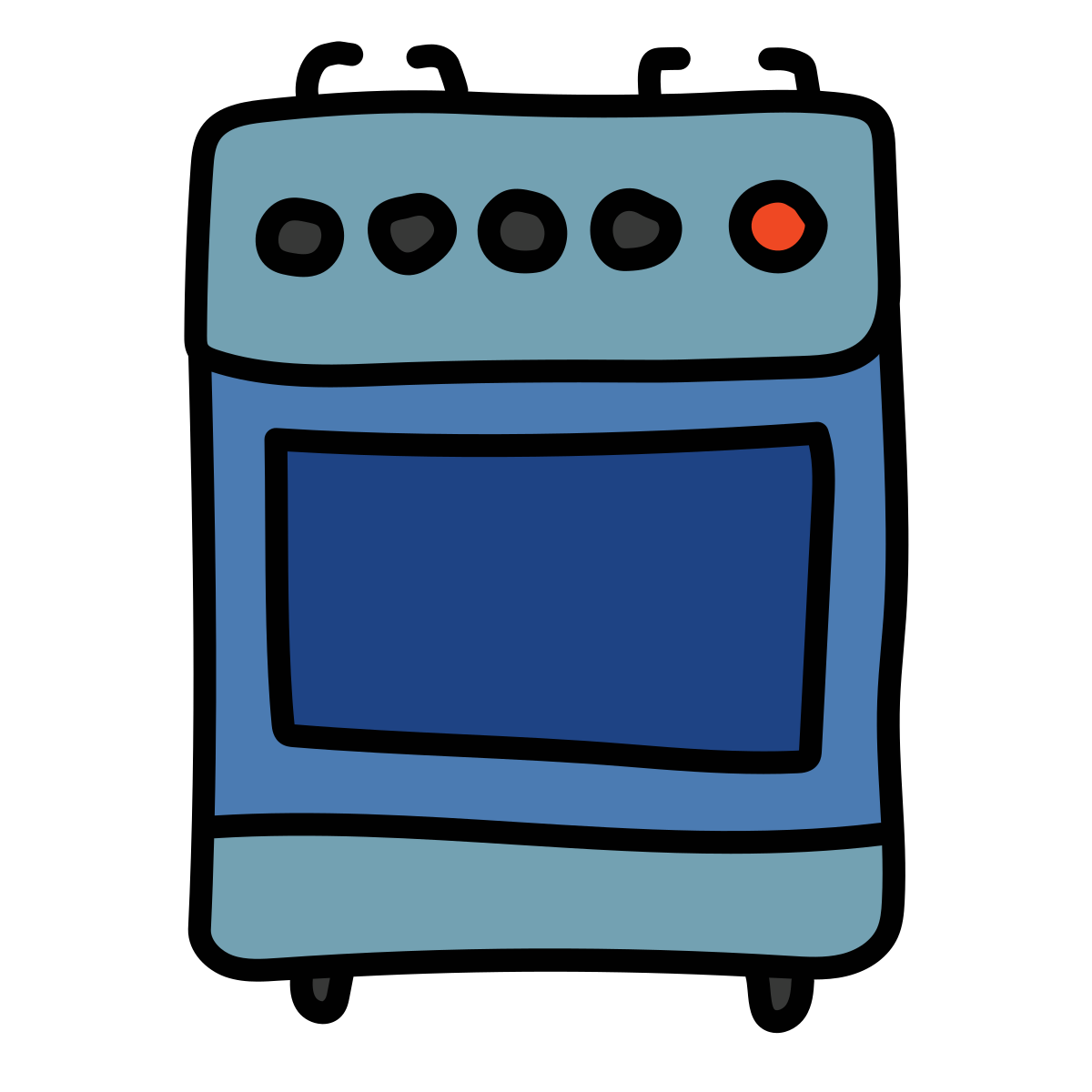 doodle style cooker icon