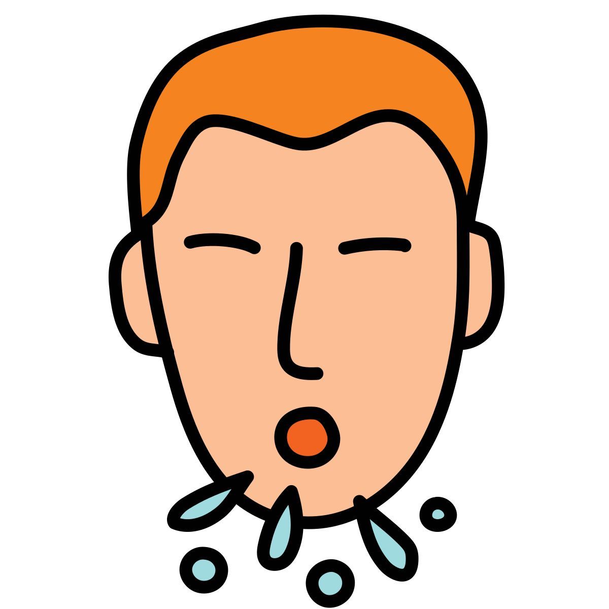 doodle style husten icon