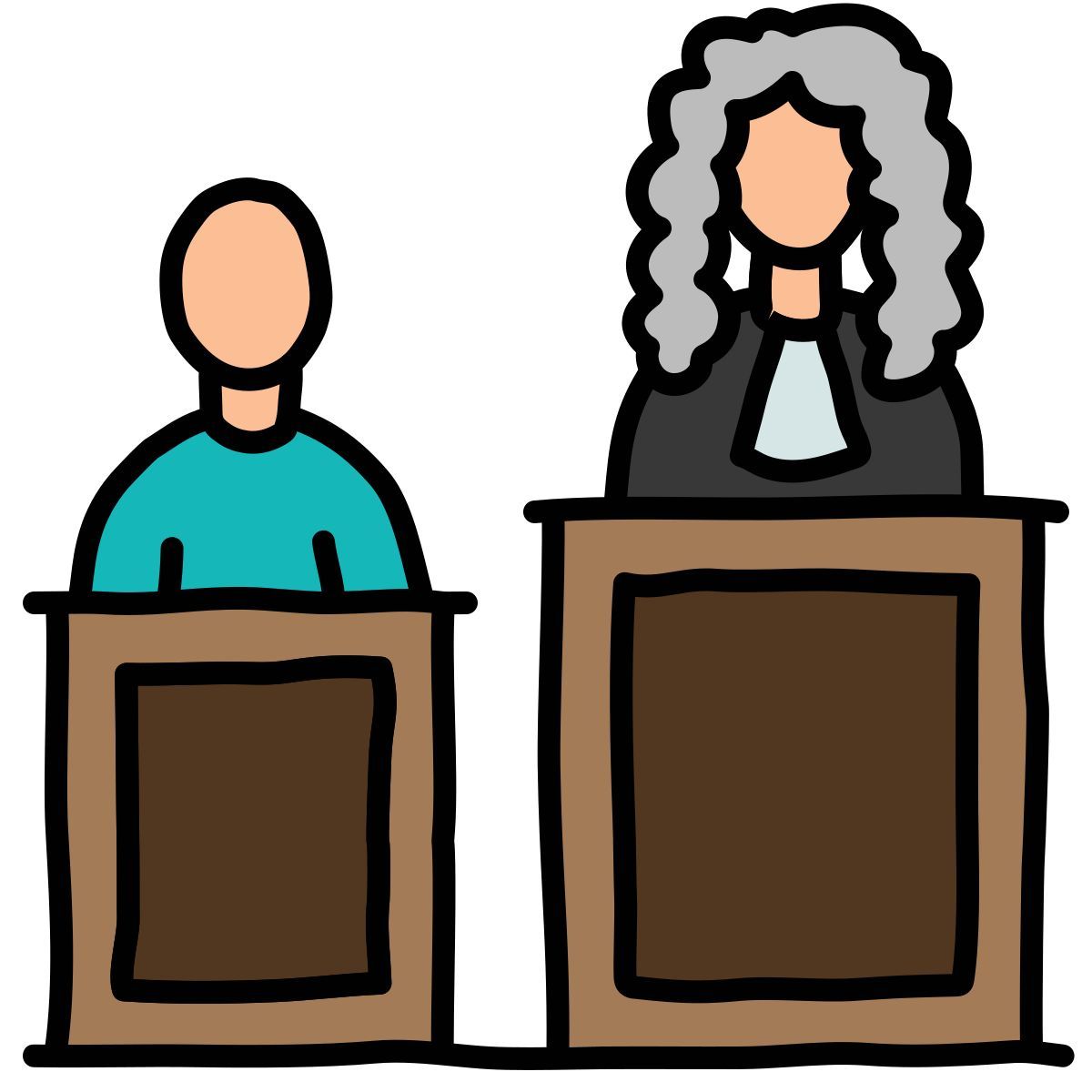 doodle style 法庭 icon