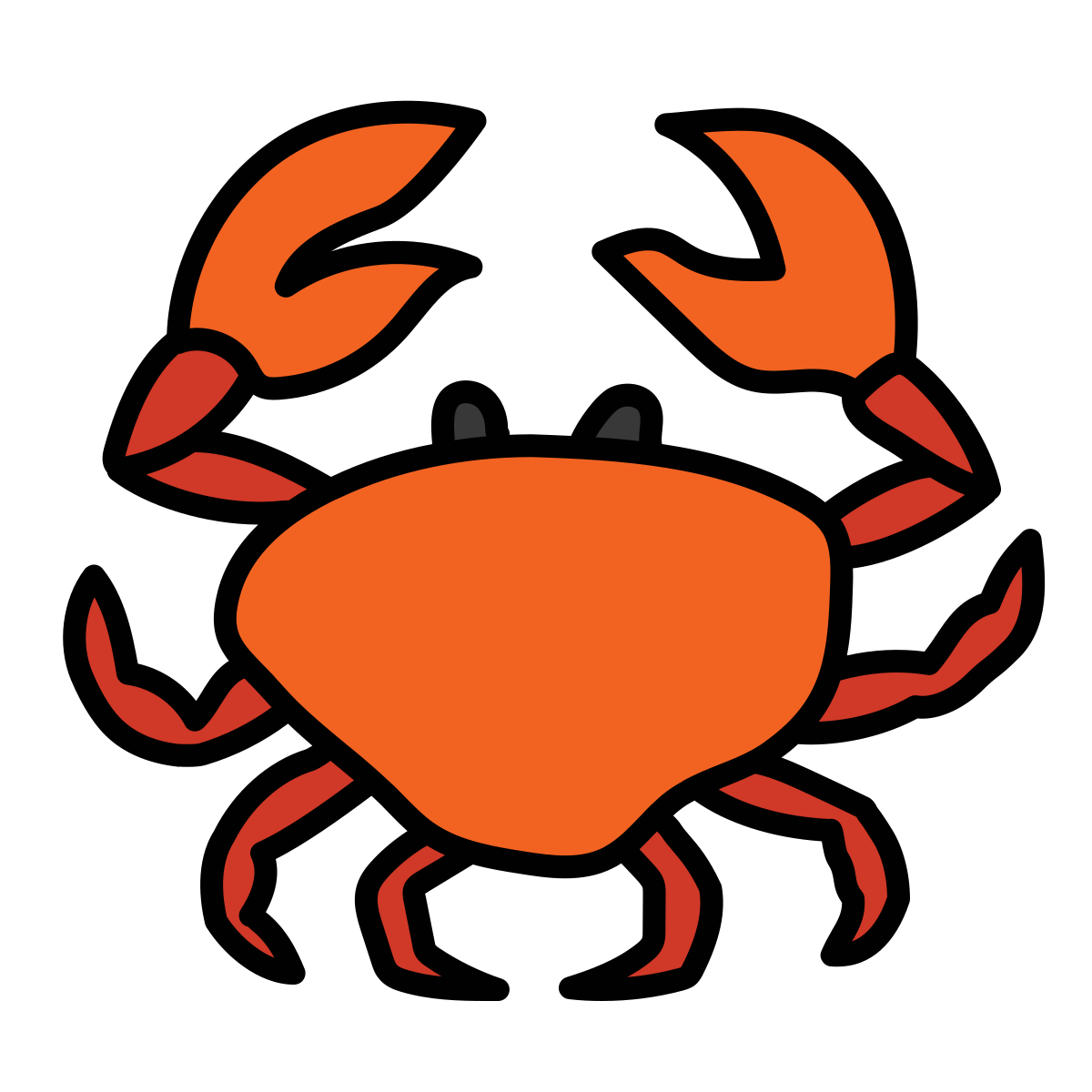 doodle style crab icon