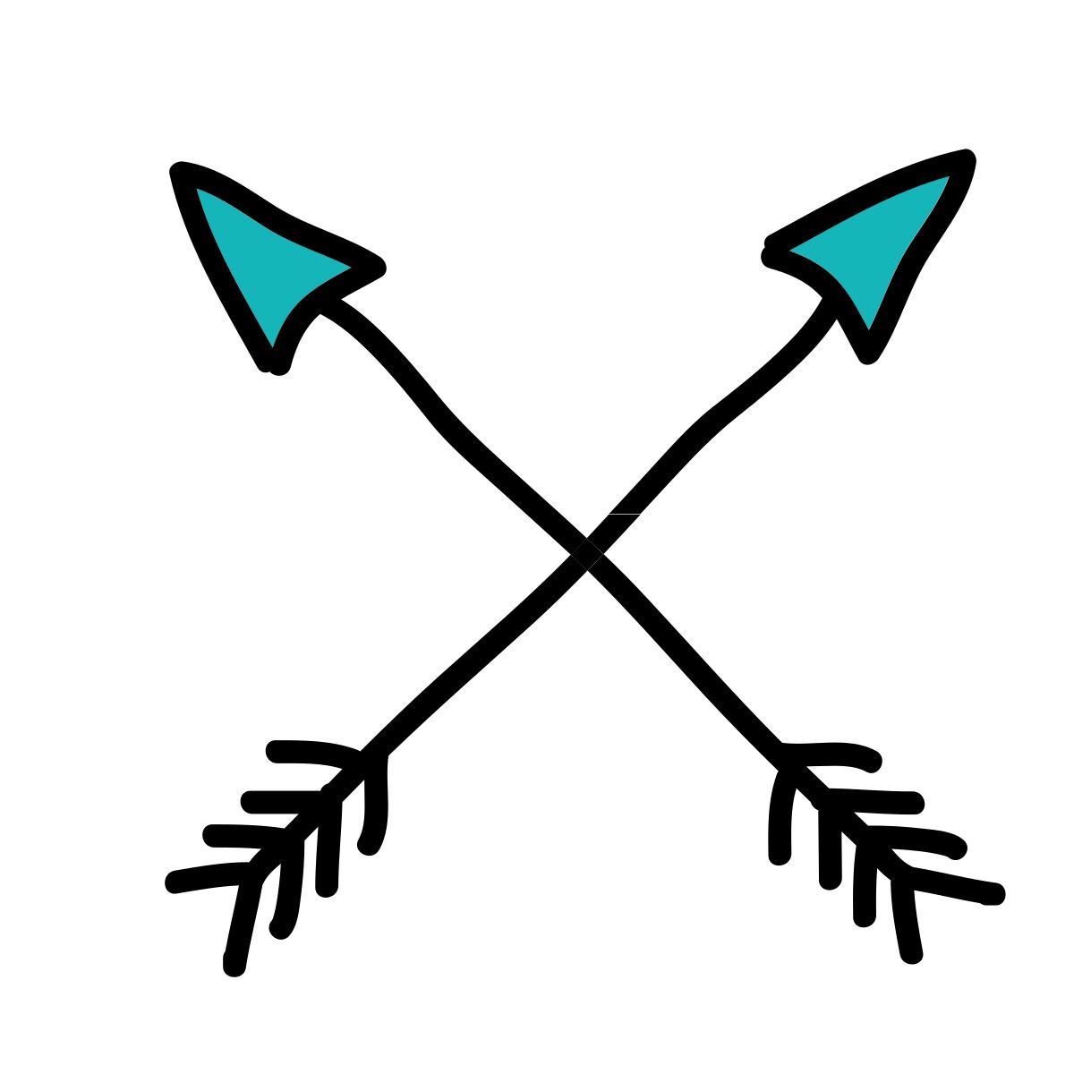 doodle style 화살표 icon