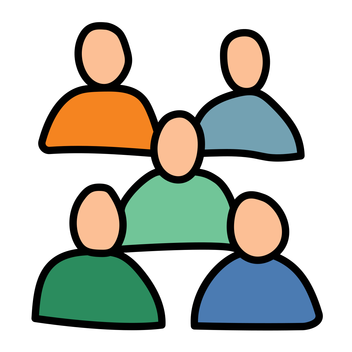 doodle style crowd icon