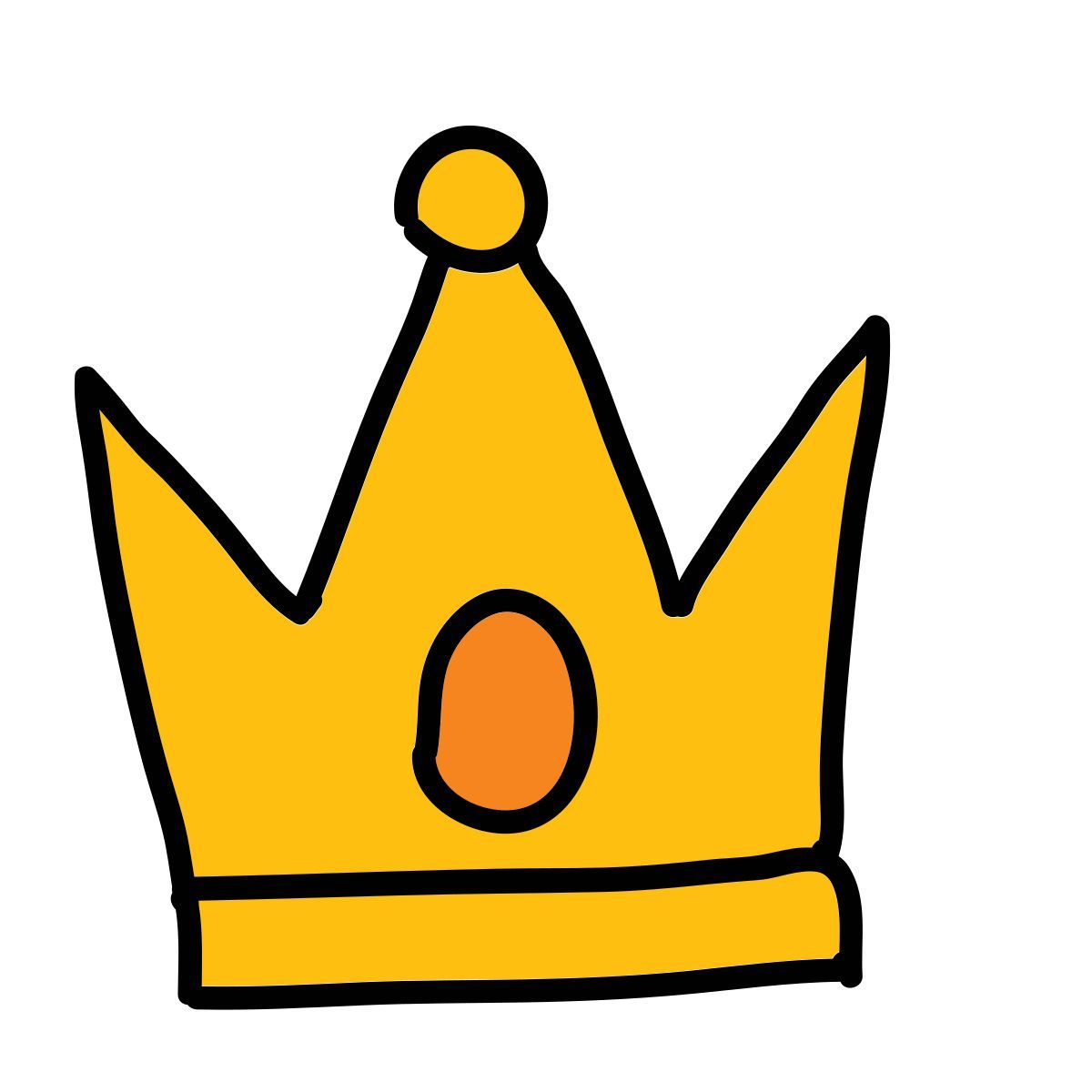 doodle style couronne icon