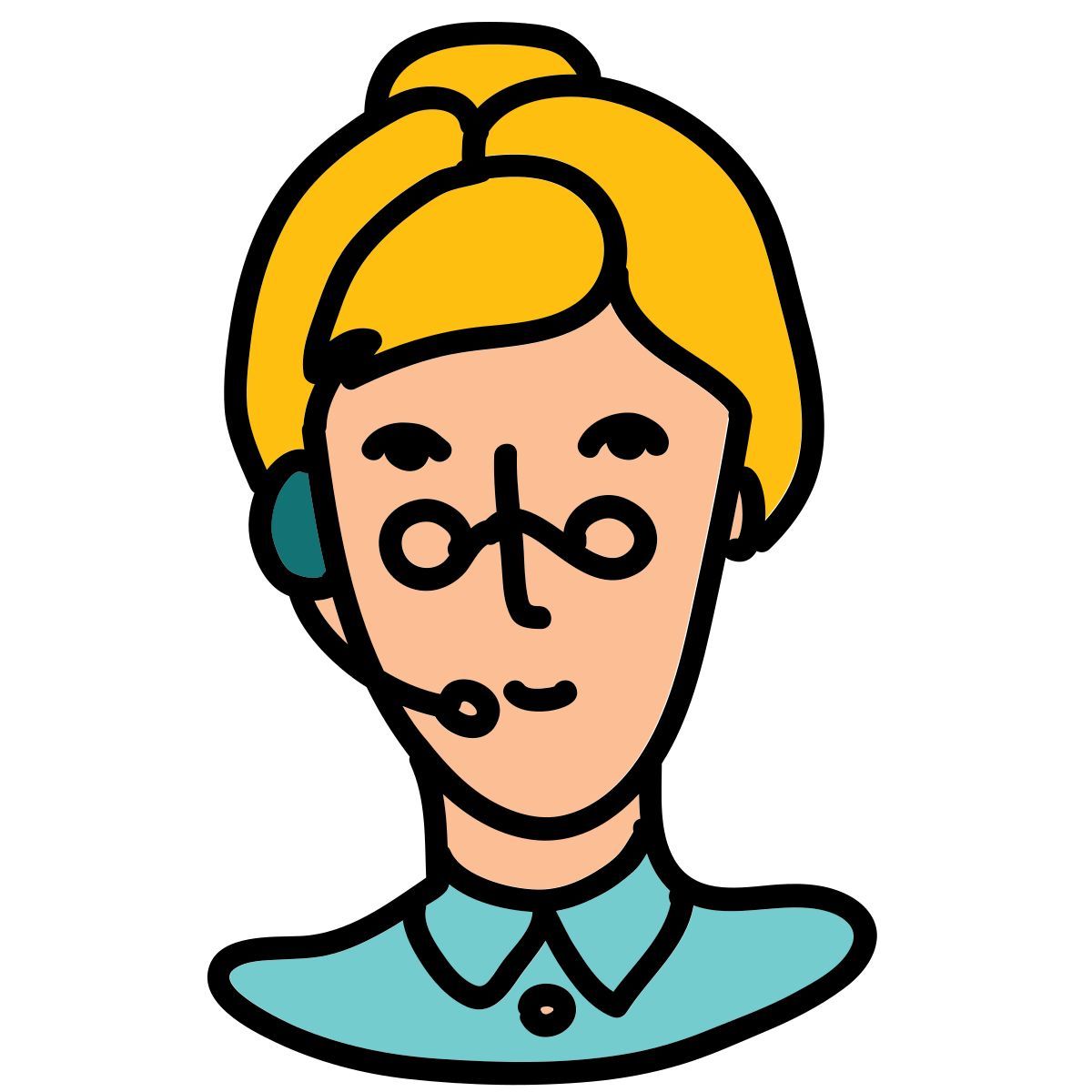 doodle style service client icon