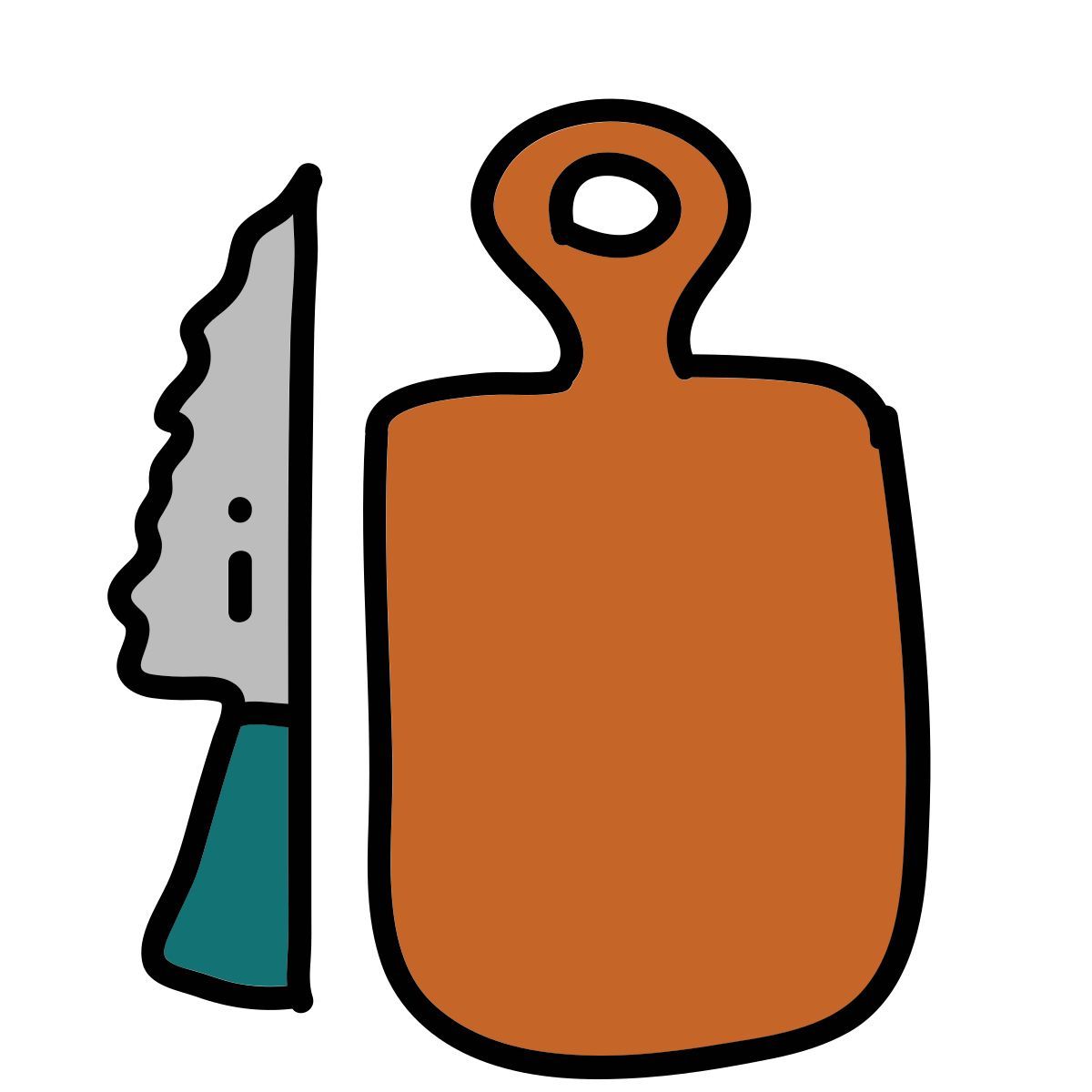 doodle style tábua de cortar icon