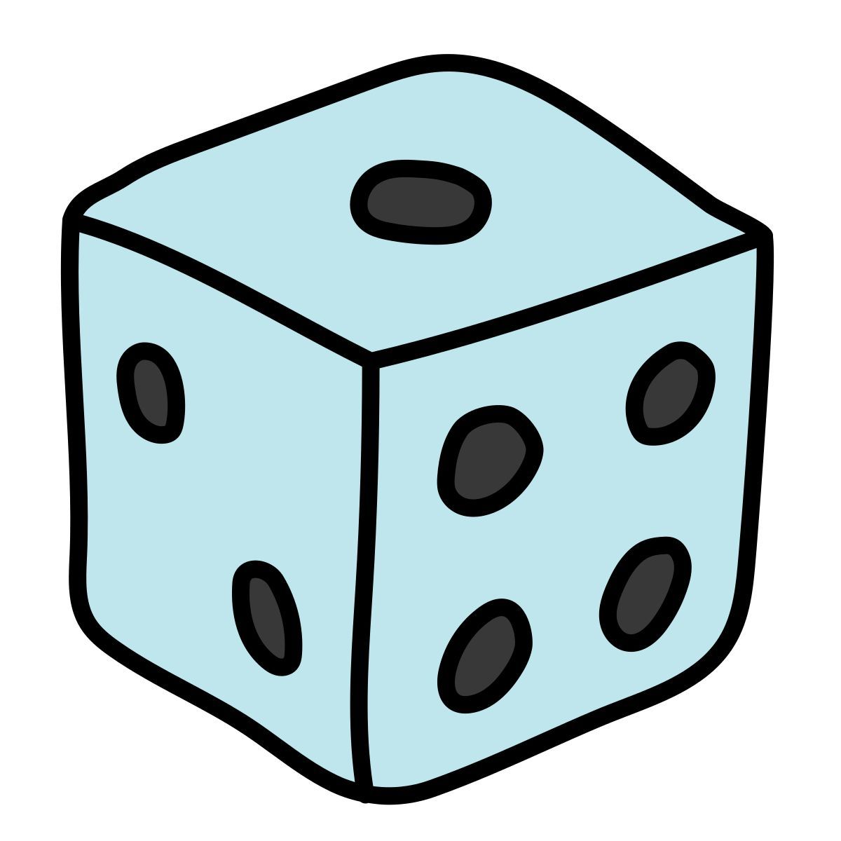 doodle style dice icon