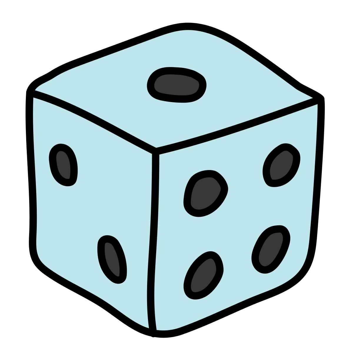doodle style dice icon