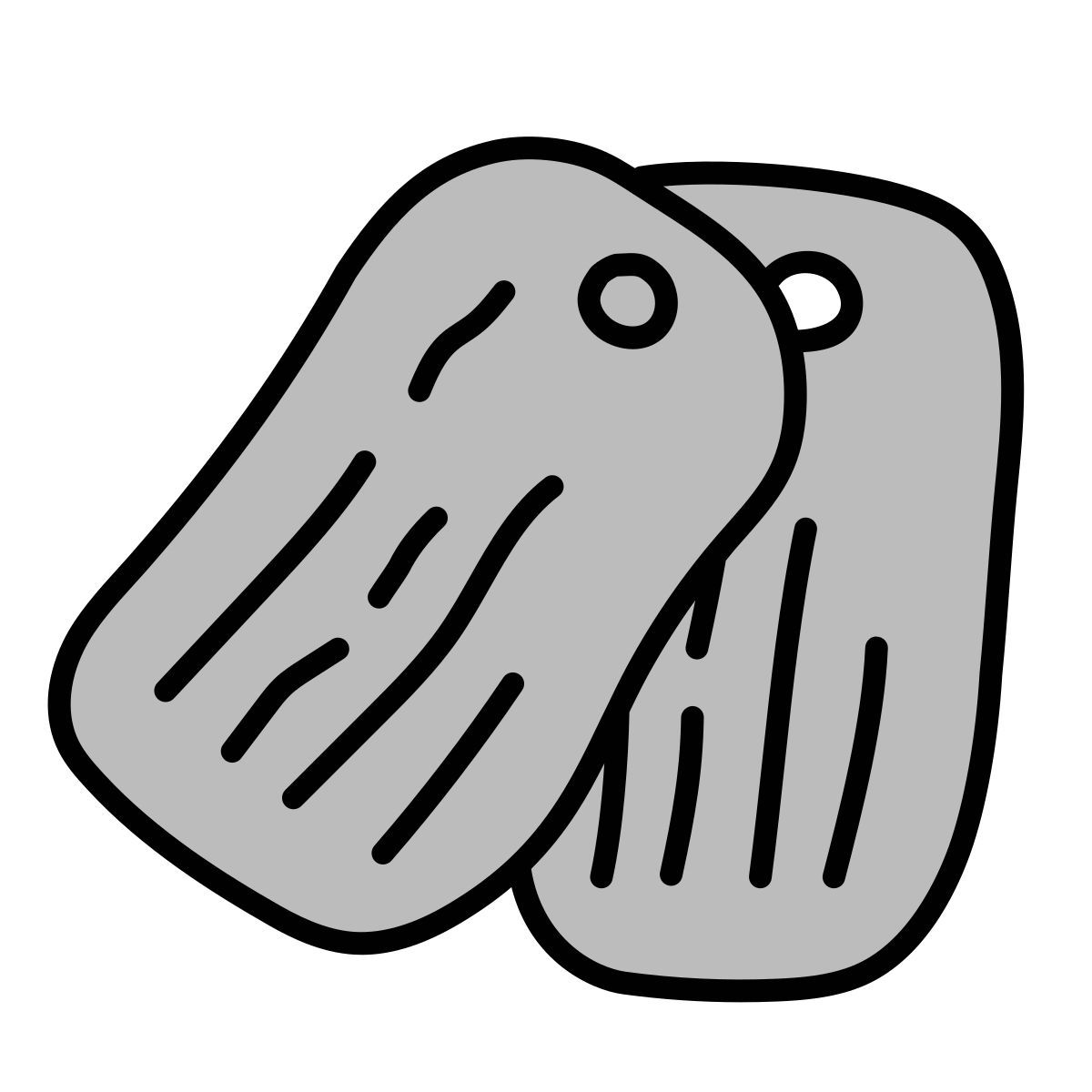 doodle style 狗牌 icon