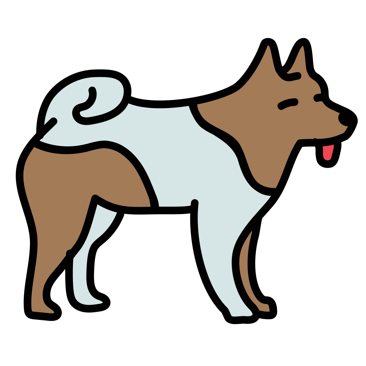 doodle style dog icon