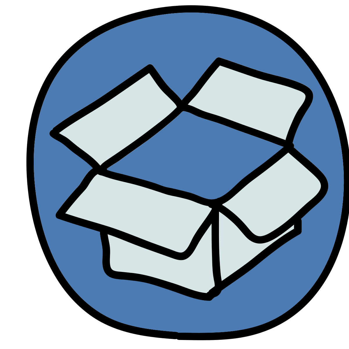 doodle style dropbox icon
