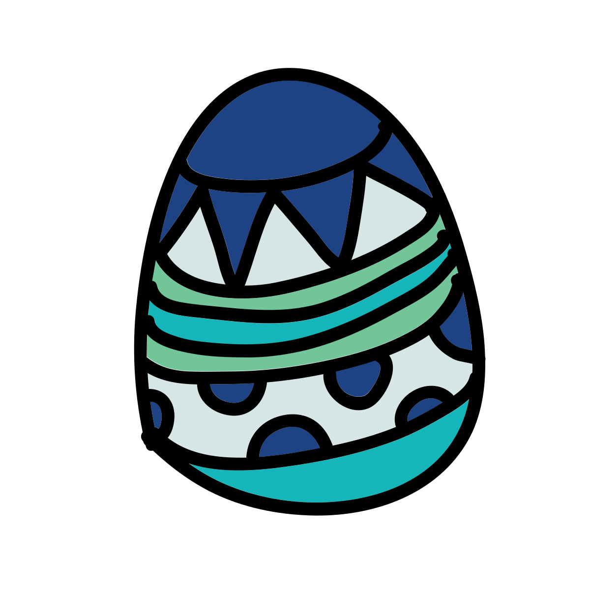 doodle style easter egg icon