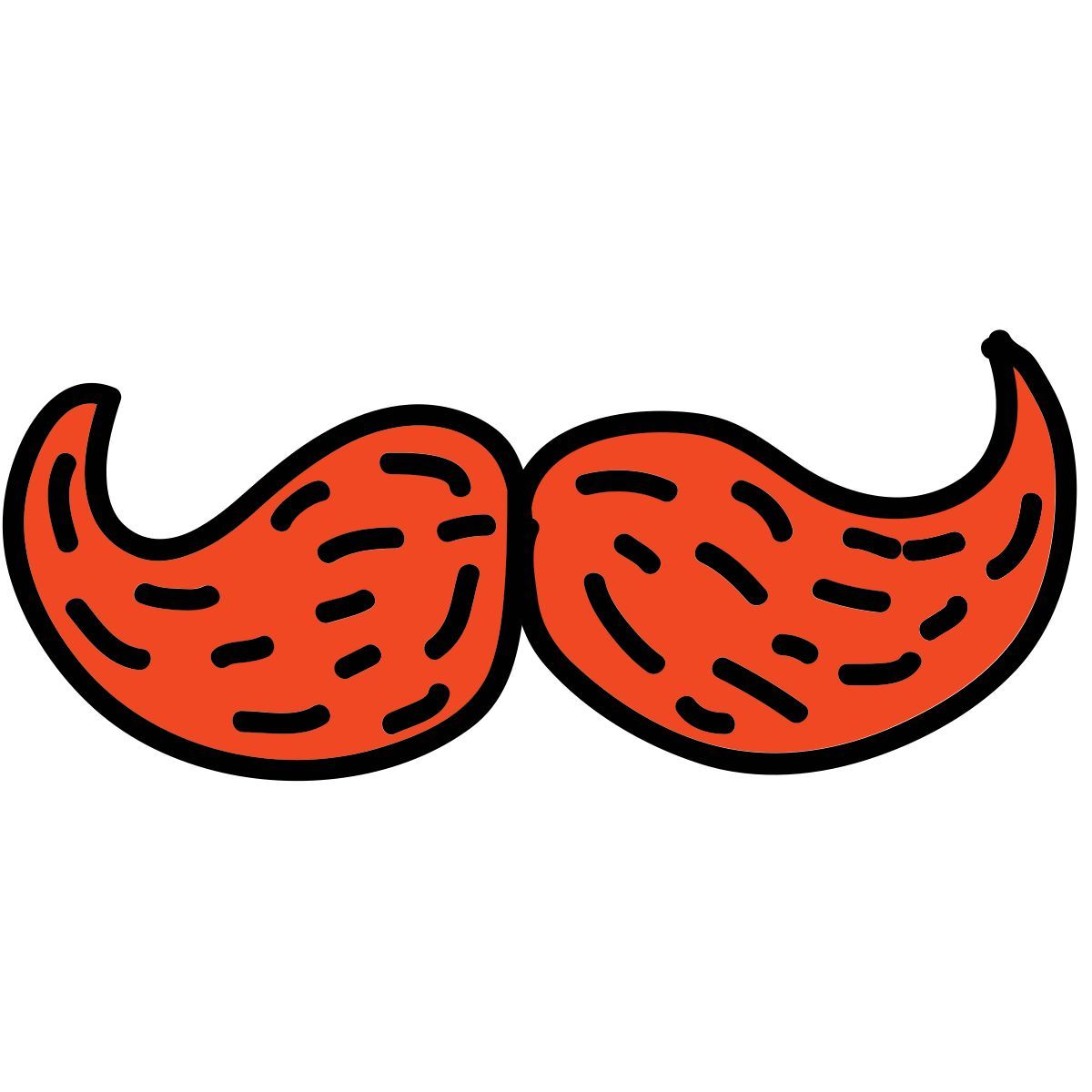 doodle style inglês bigode icon