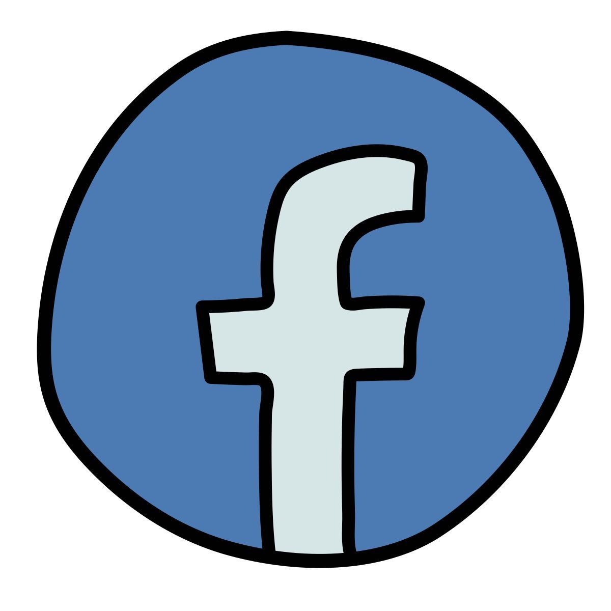 doodle style facebook icon