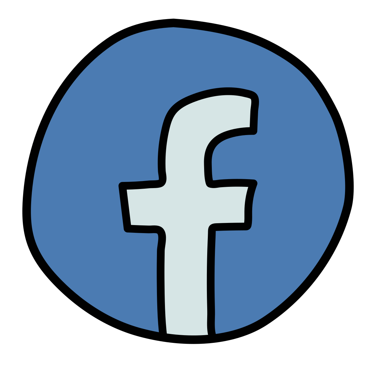 doodle style facebook new icon