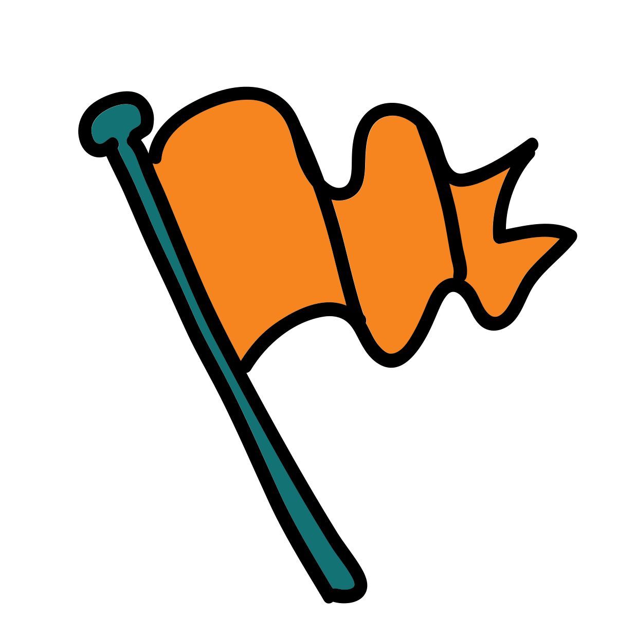 doodle style flag icon