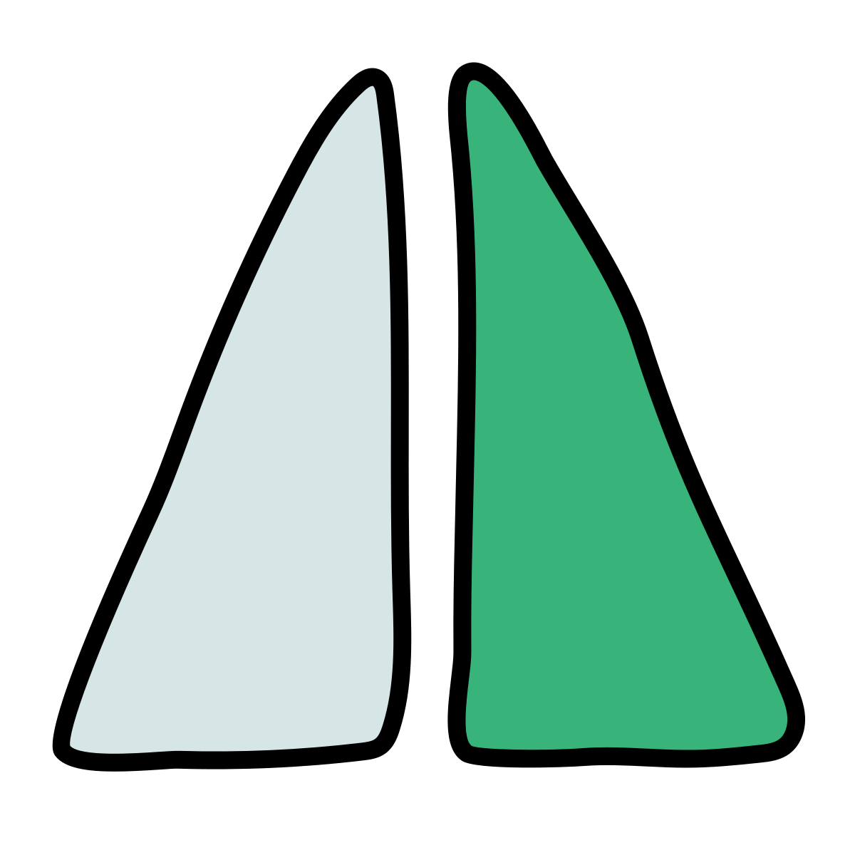 doodle style flip vertical icon