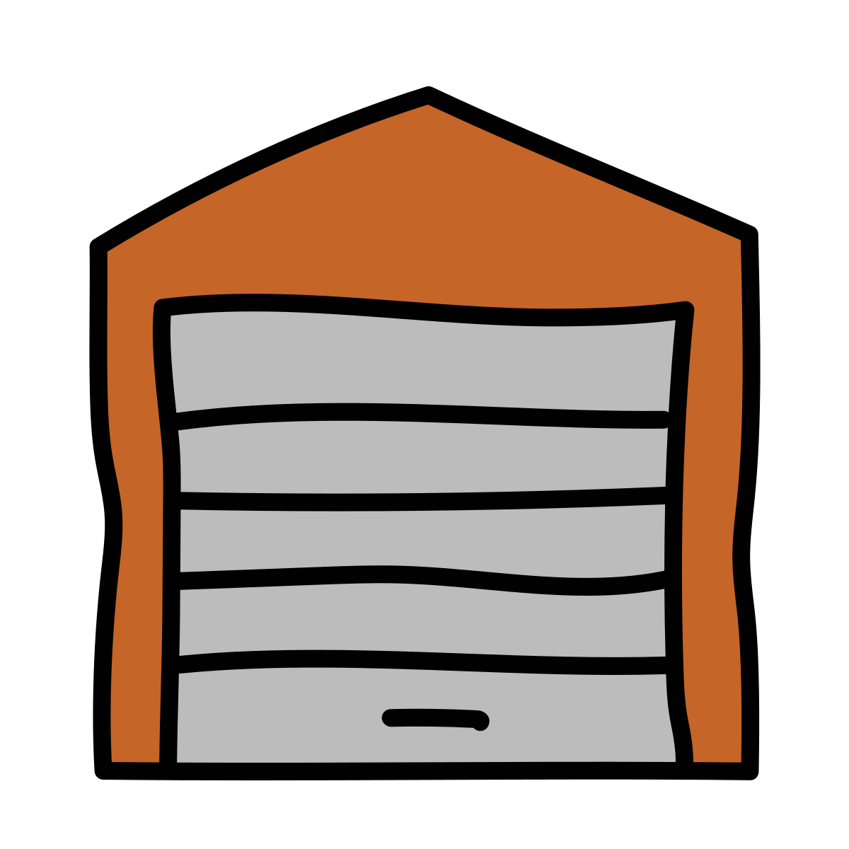 doodle style garage closed icon