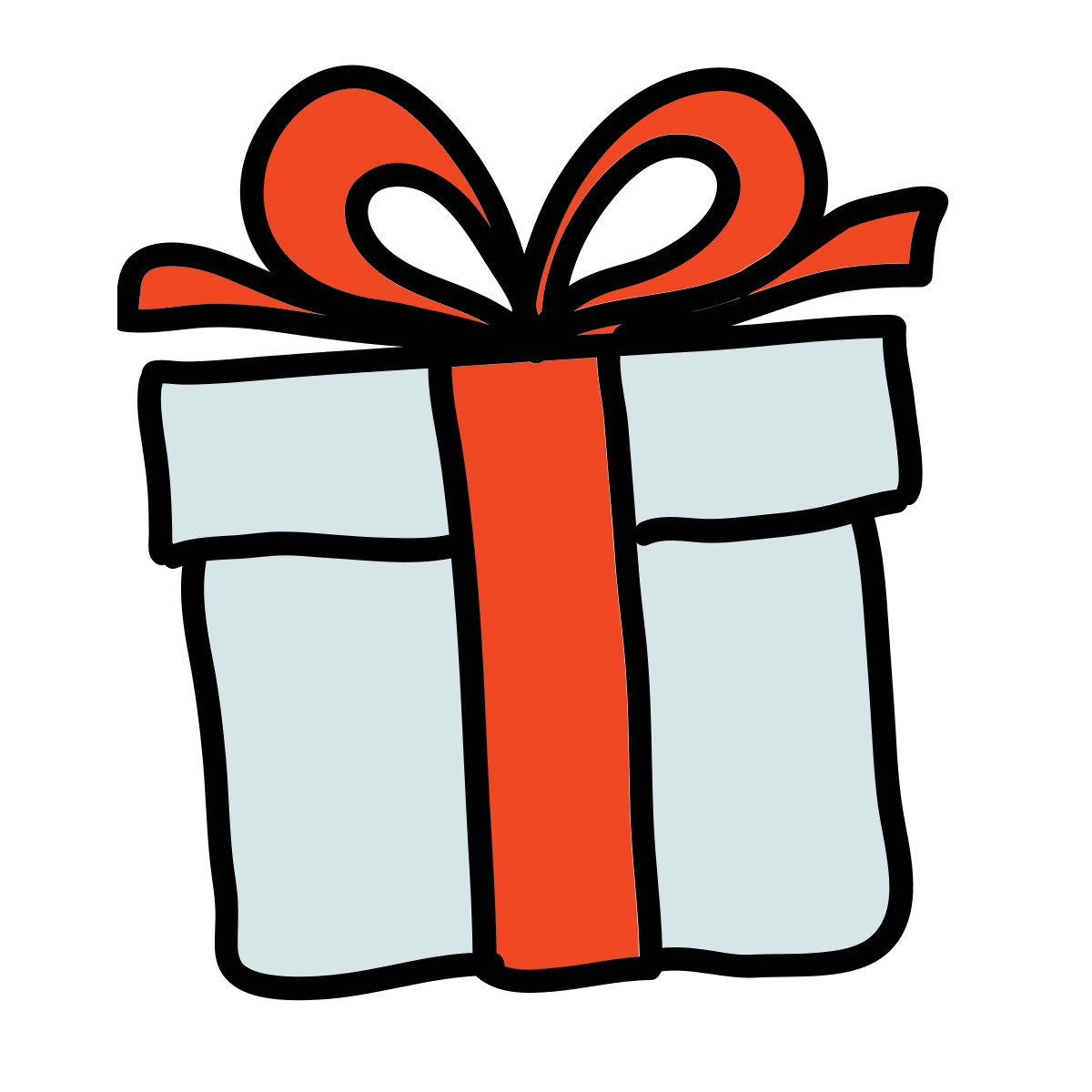 doodle style gift icon