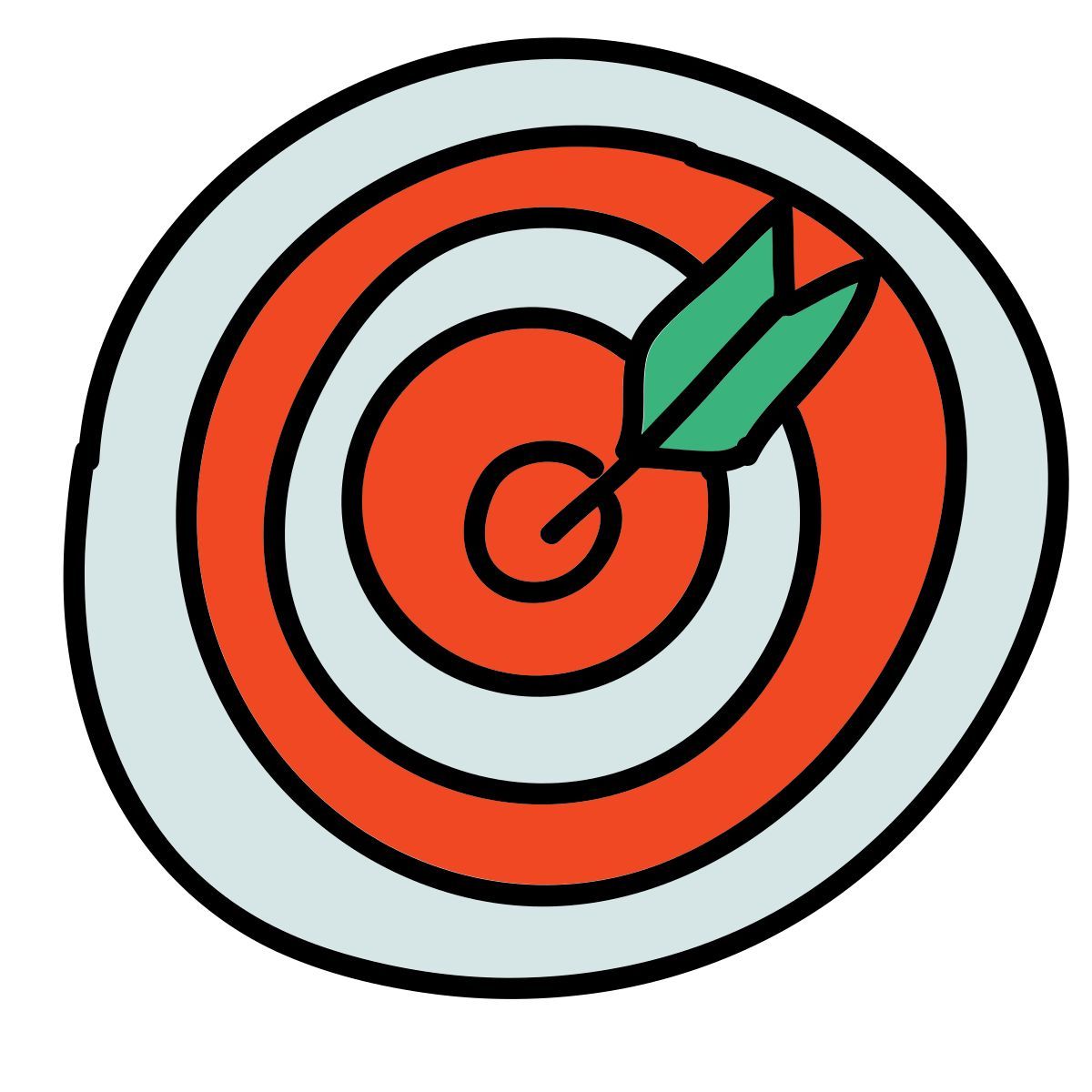 doodle style ziel icon