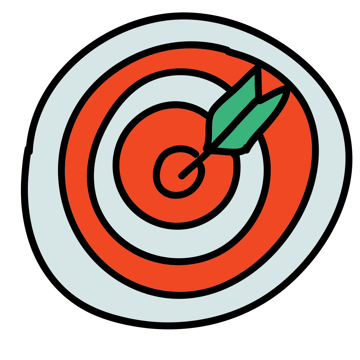 doodle style goal icon