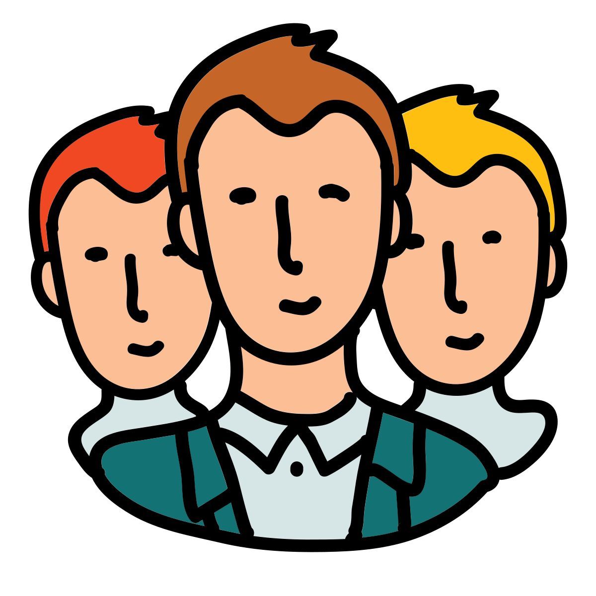 doodle style benutzergruppe icon