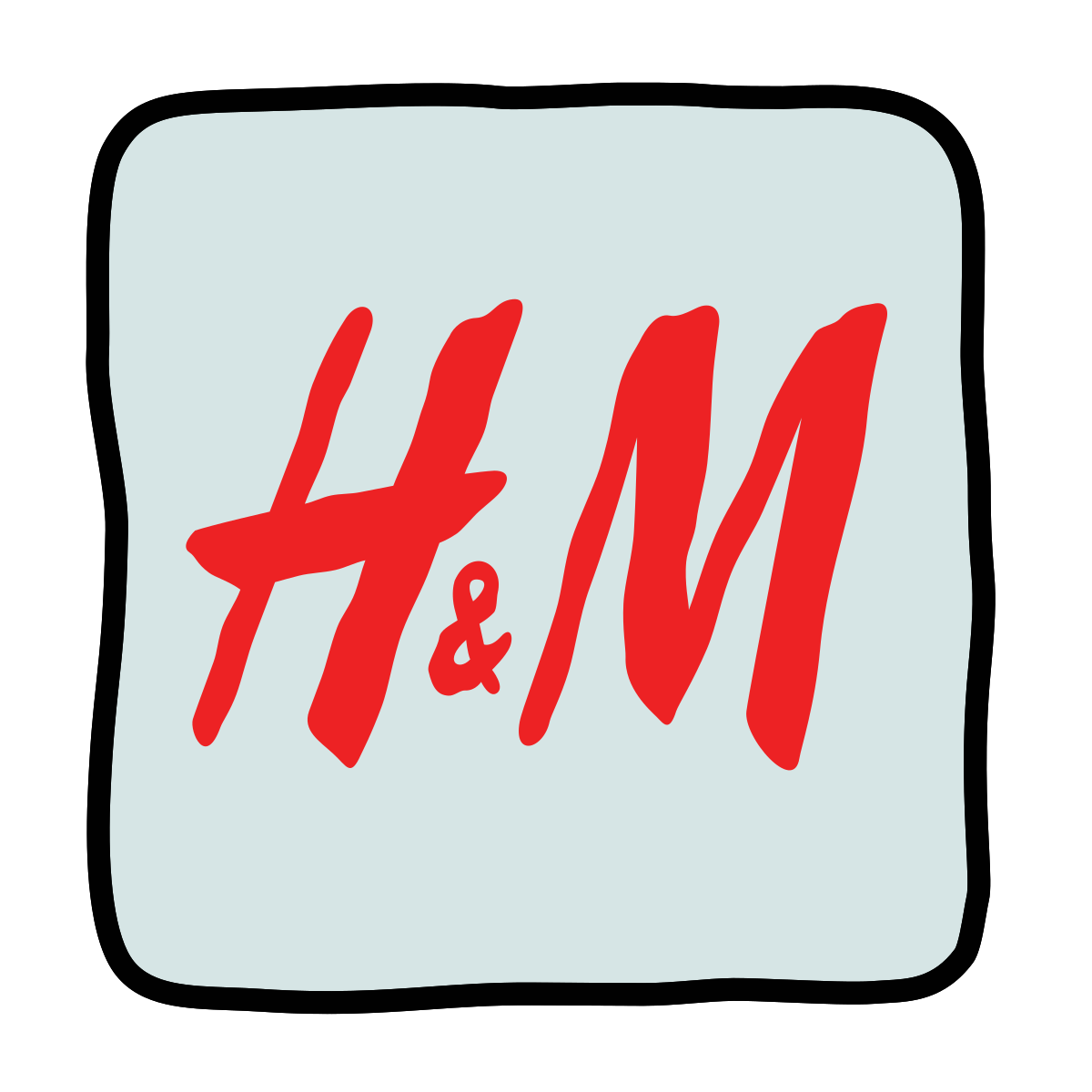 doodle style h and m  v2 icon