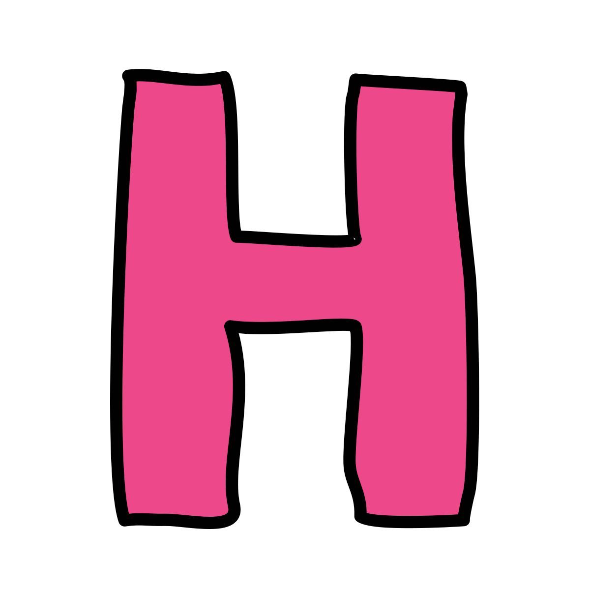 doodle style h icon