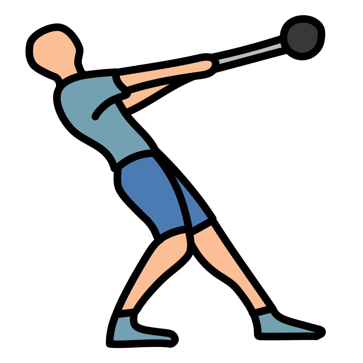 doodle style hammer throw icon
