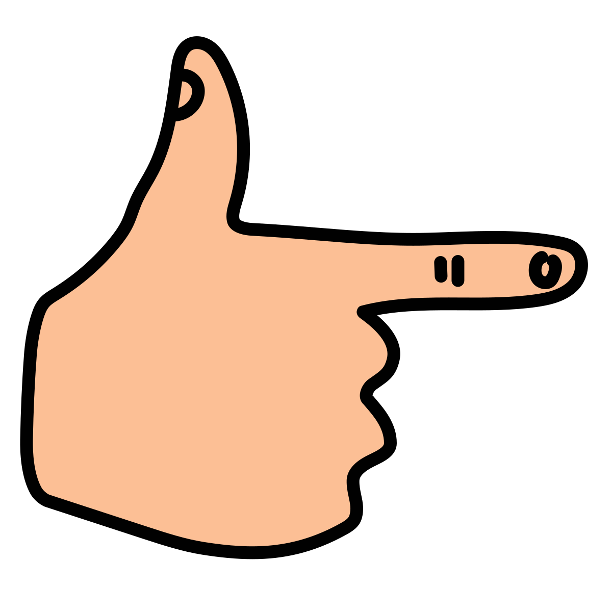 doodle style hand right icon
