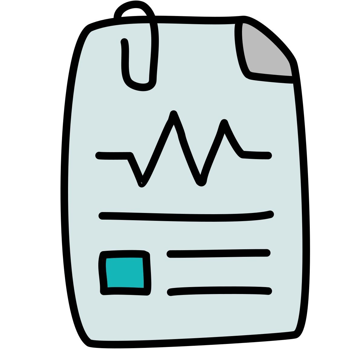 doodle style health records icon