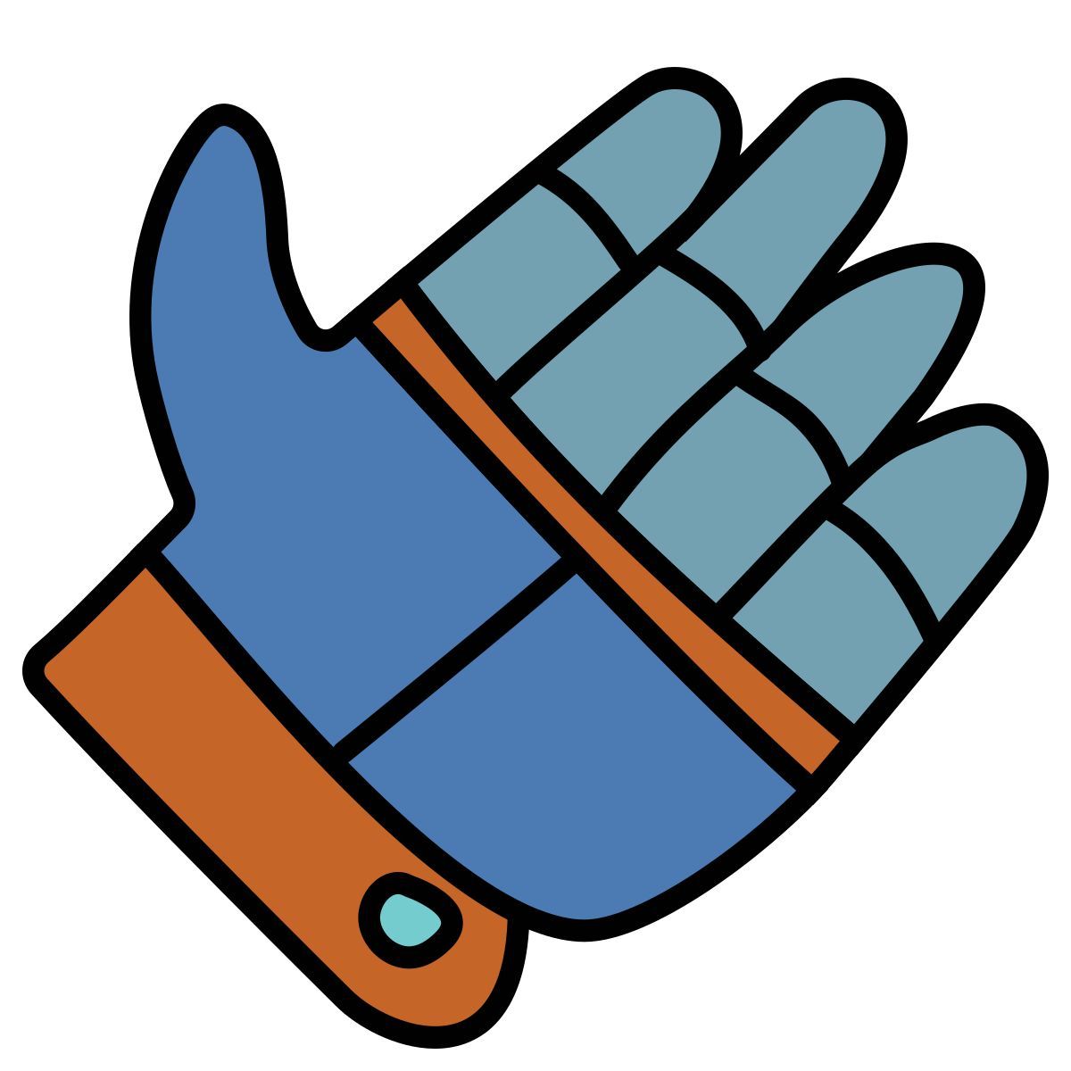 doodle style guante icon