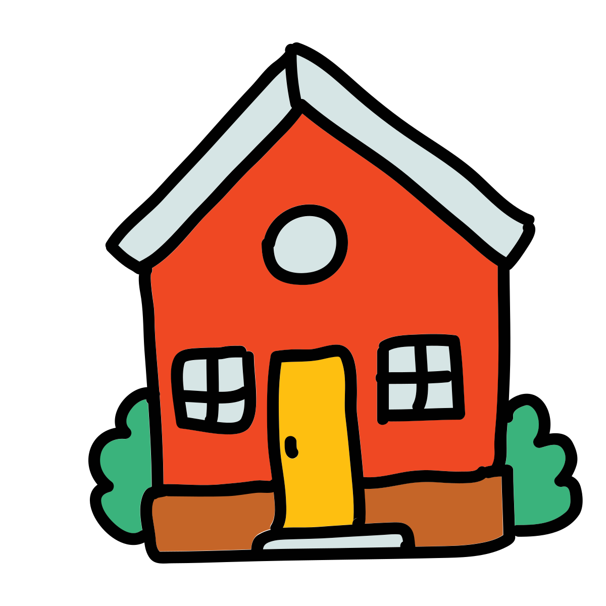doodle style home icon