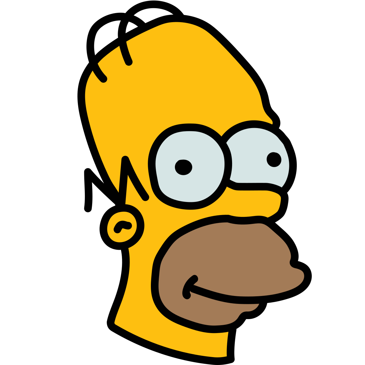 doodle style homer simpson icon