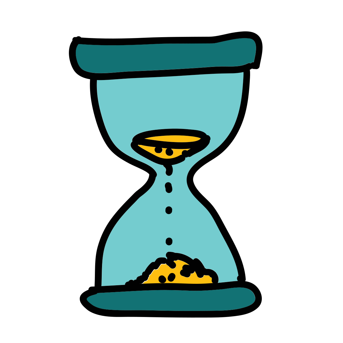 doodle style hourglass icon