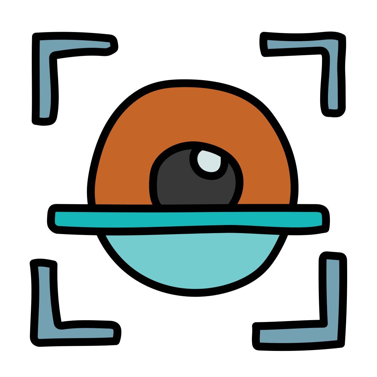 doodle style scansione dell'iride icon