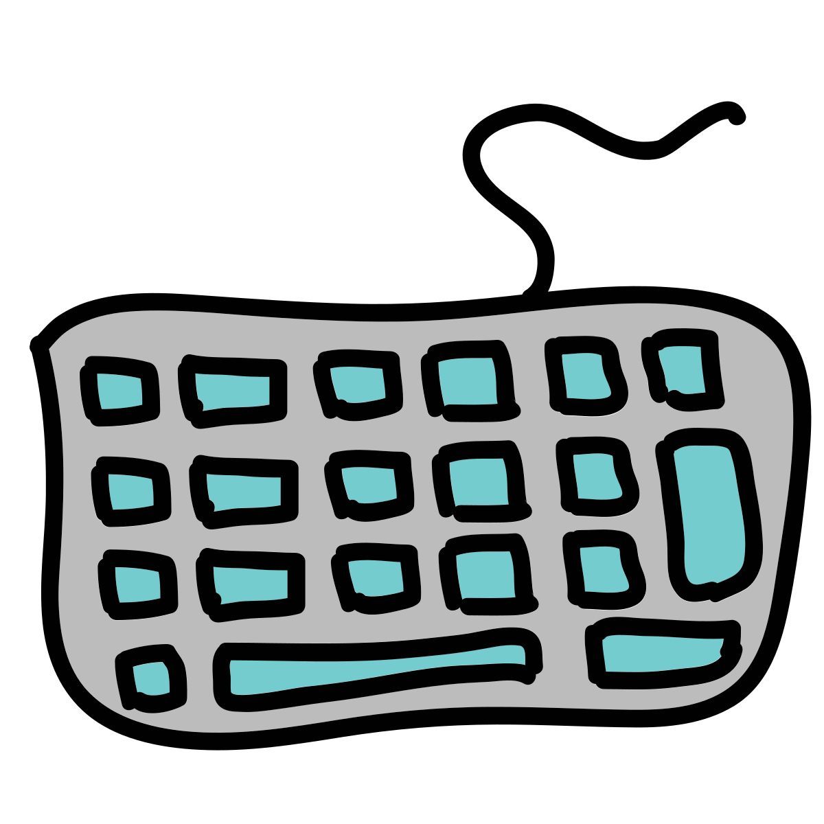 doodle style 건반 icon