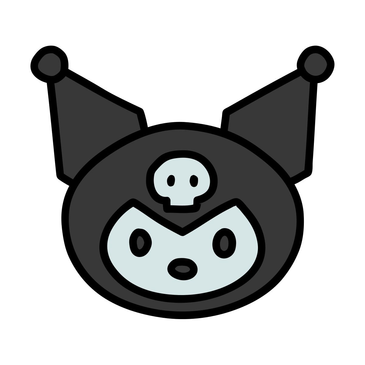 doodle style kuromi icon