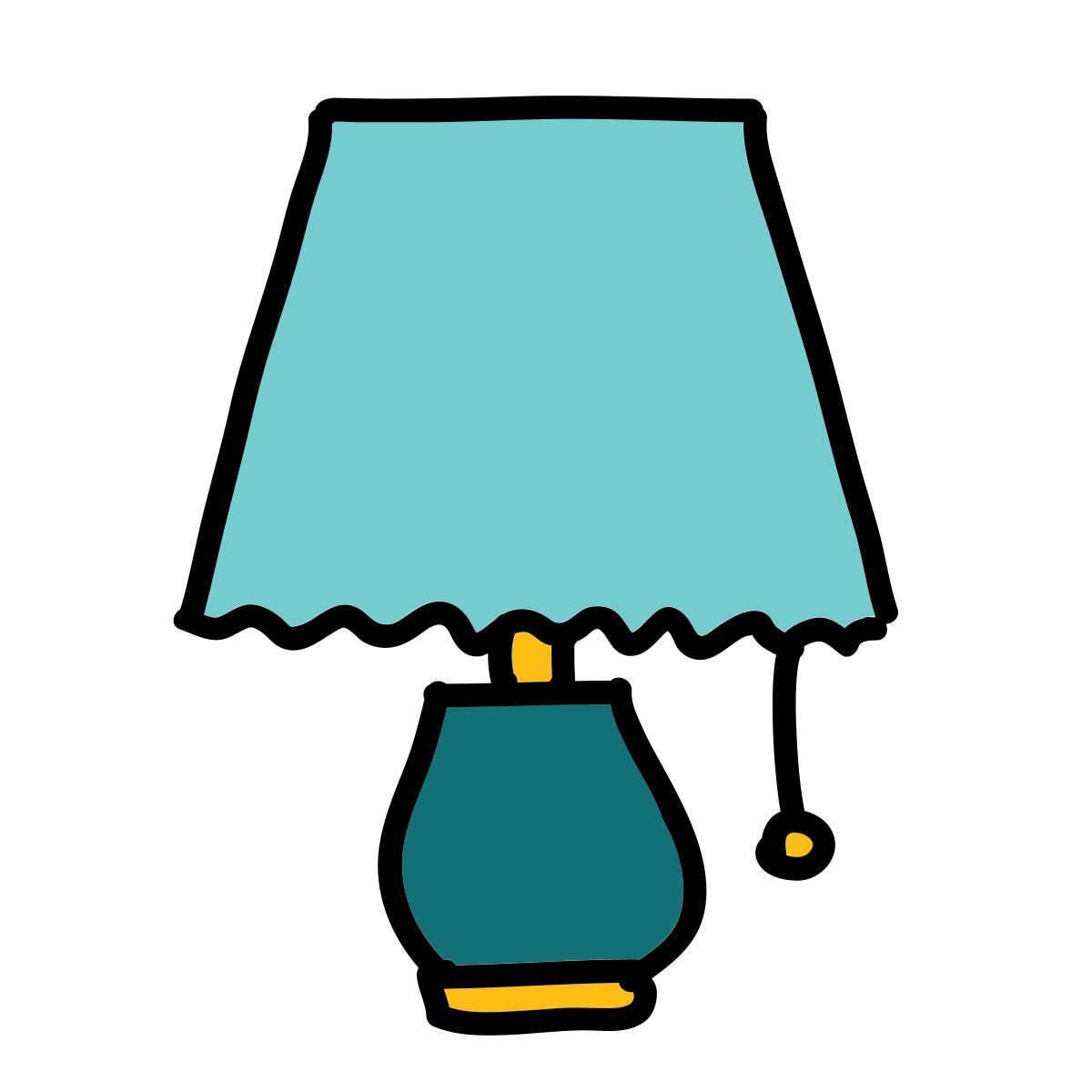 doodle style lampada icon