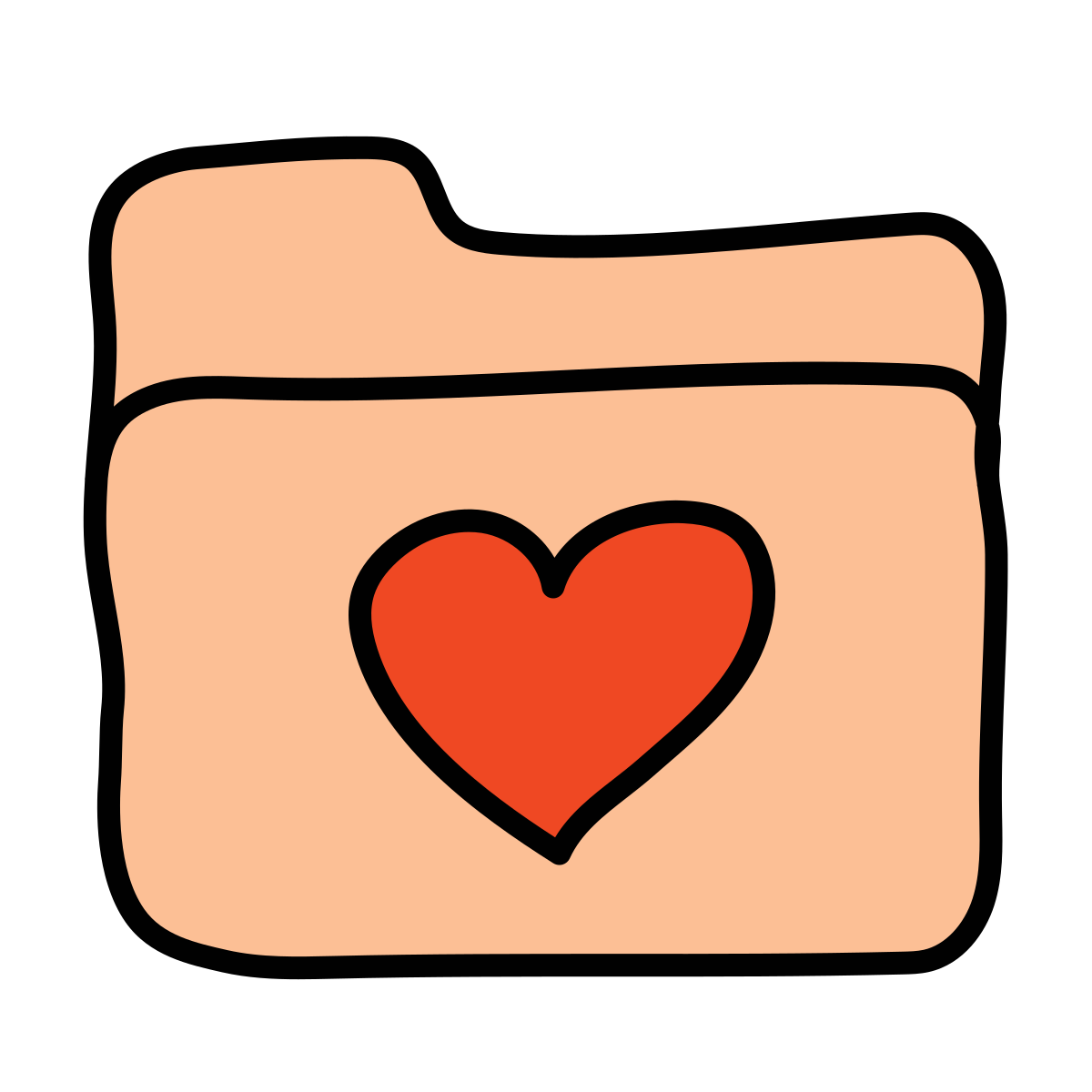 doodle style likes folder icon