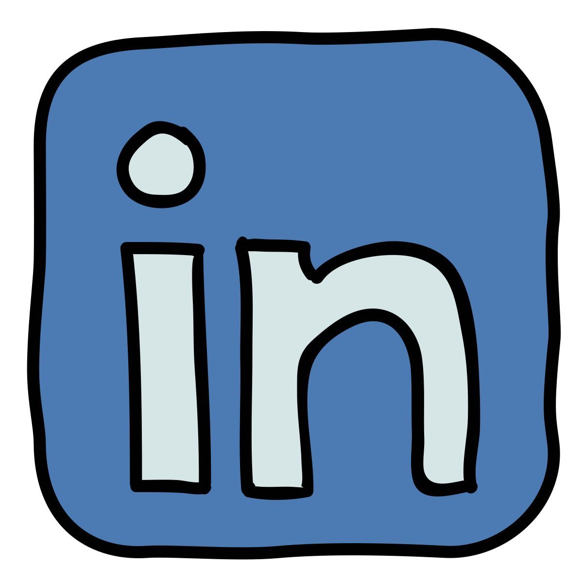 doodle style linkedin icon