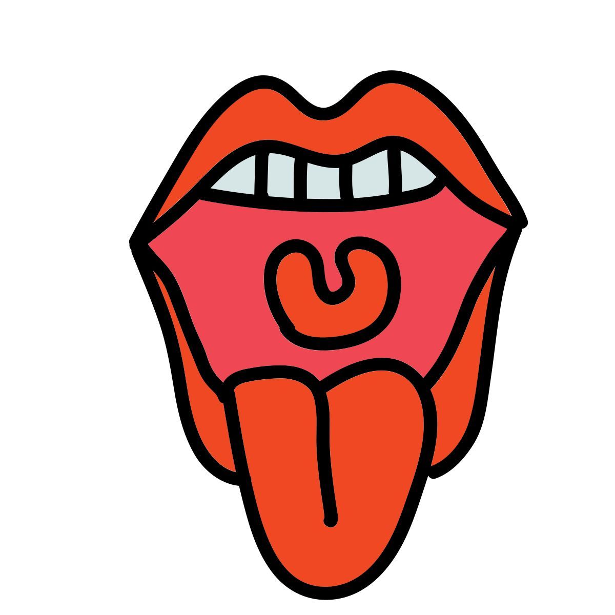 doodle style labbra icon