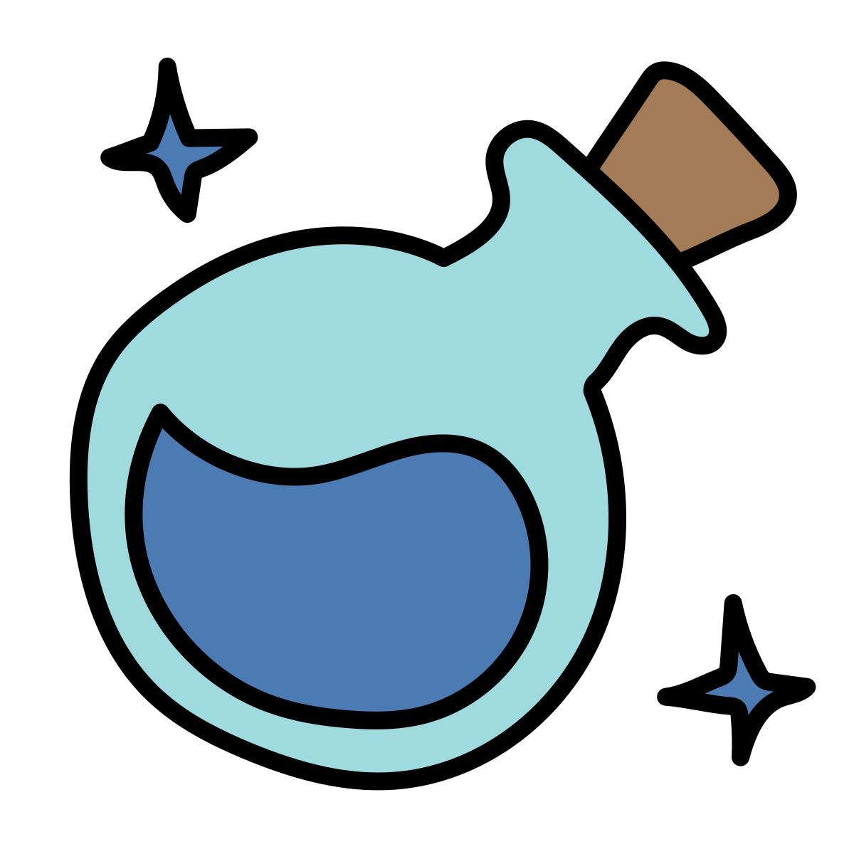 doodle style mana icon