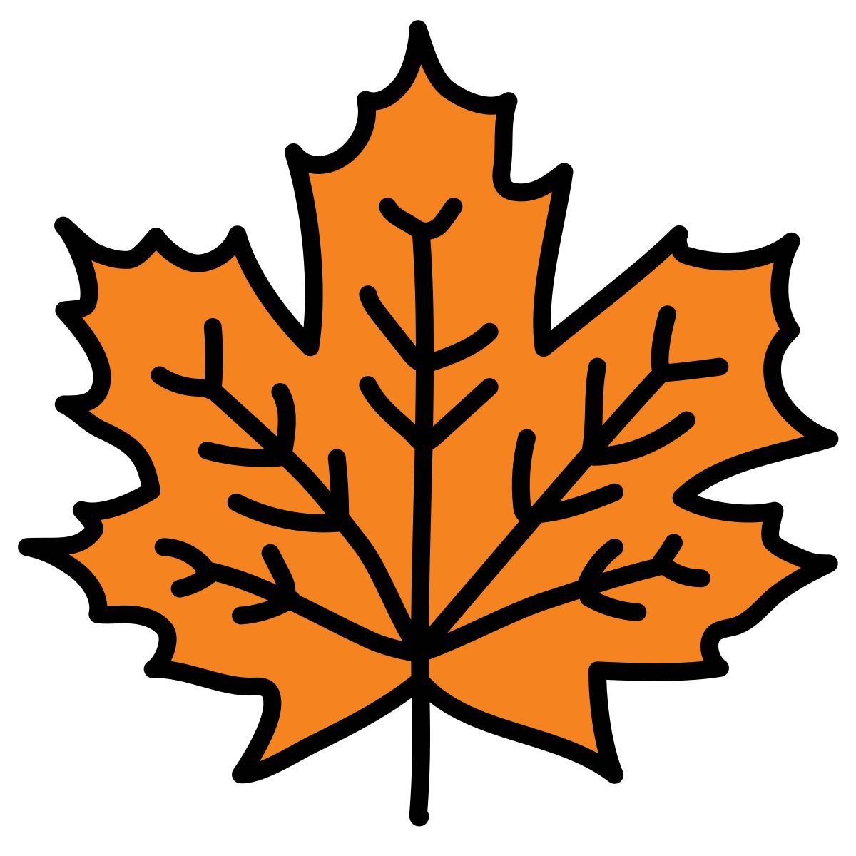 doodle style ahornblatt icon