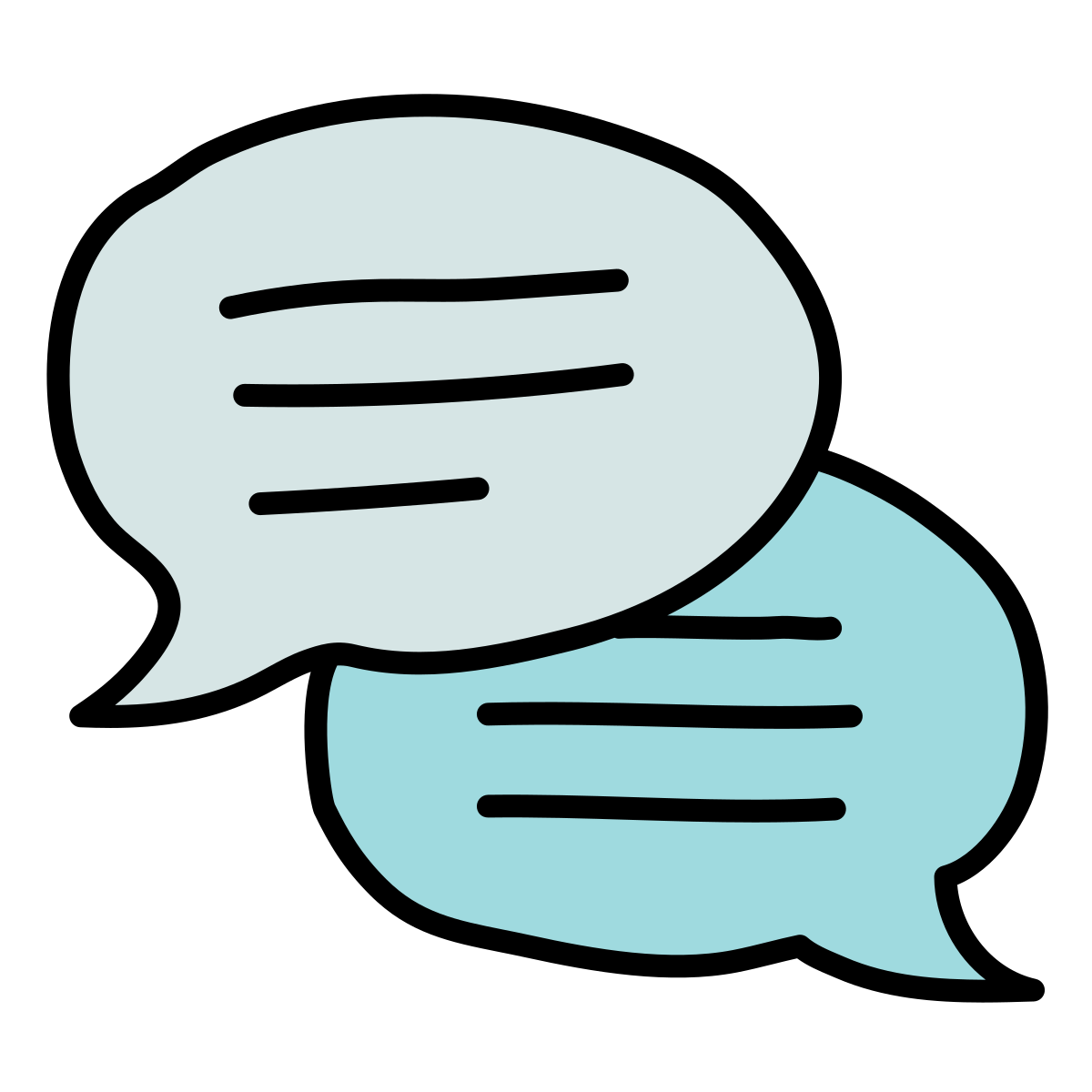 doodle style messaging  icon
