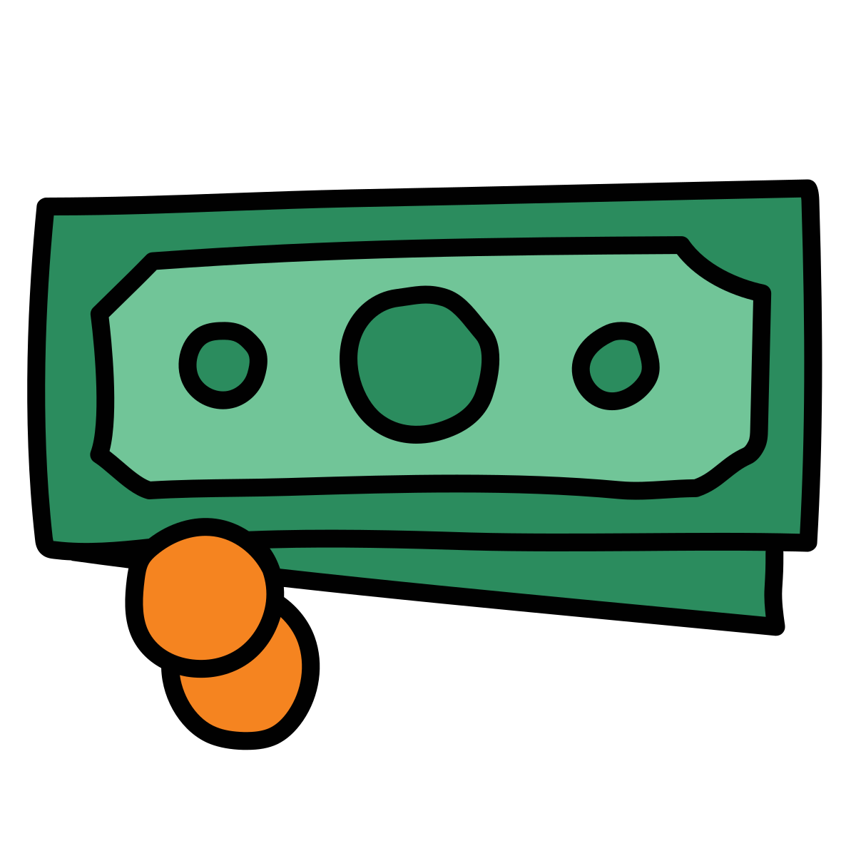 doodle style money icon
