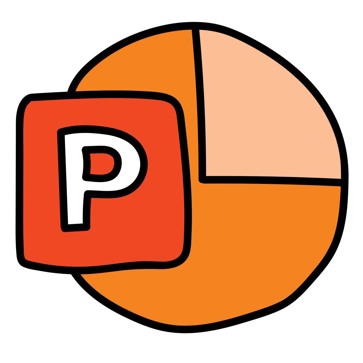 doodle style ms powerpoint icon