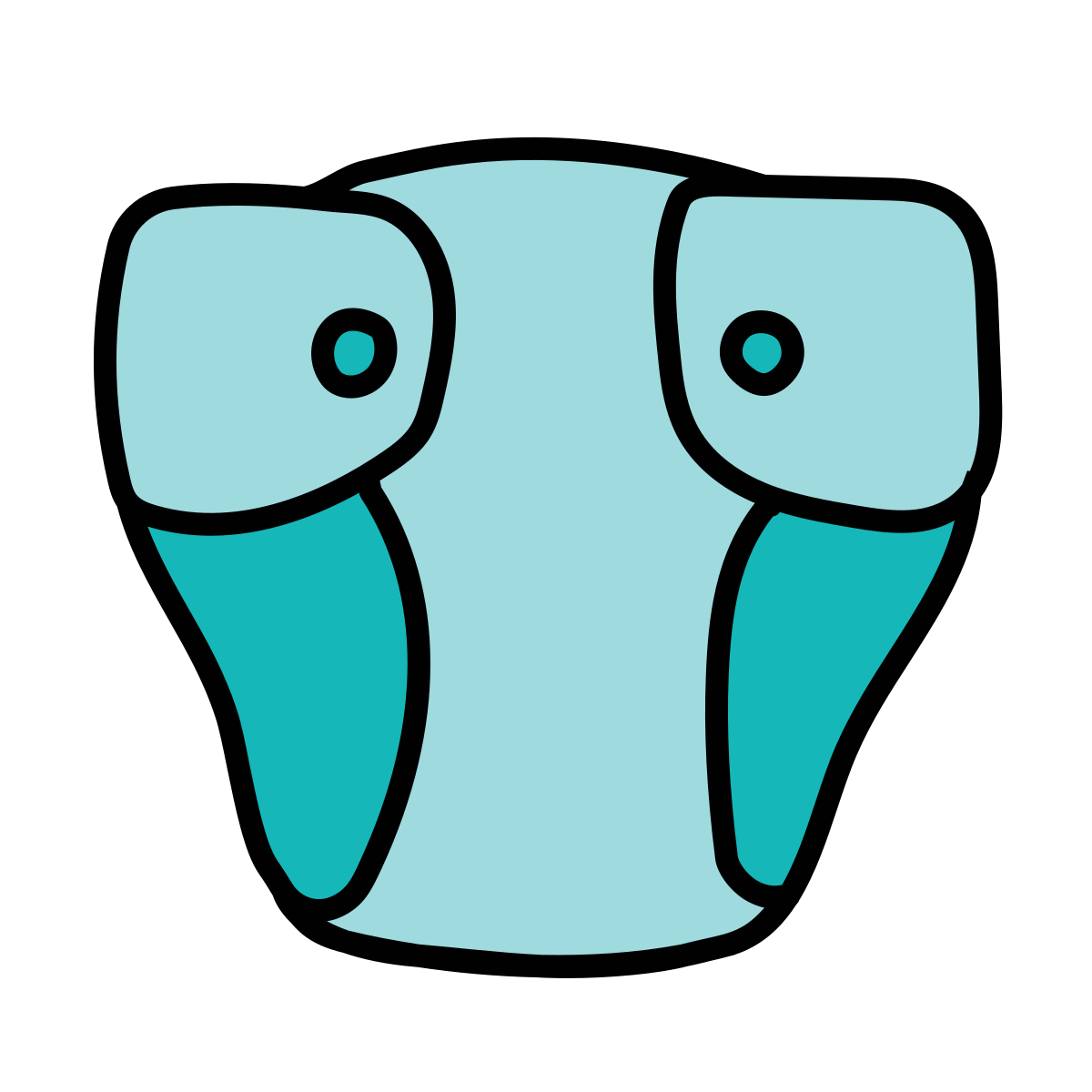 doodle style nappy icon