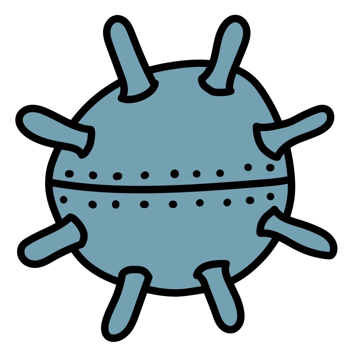 doodle style 水雷 icon