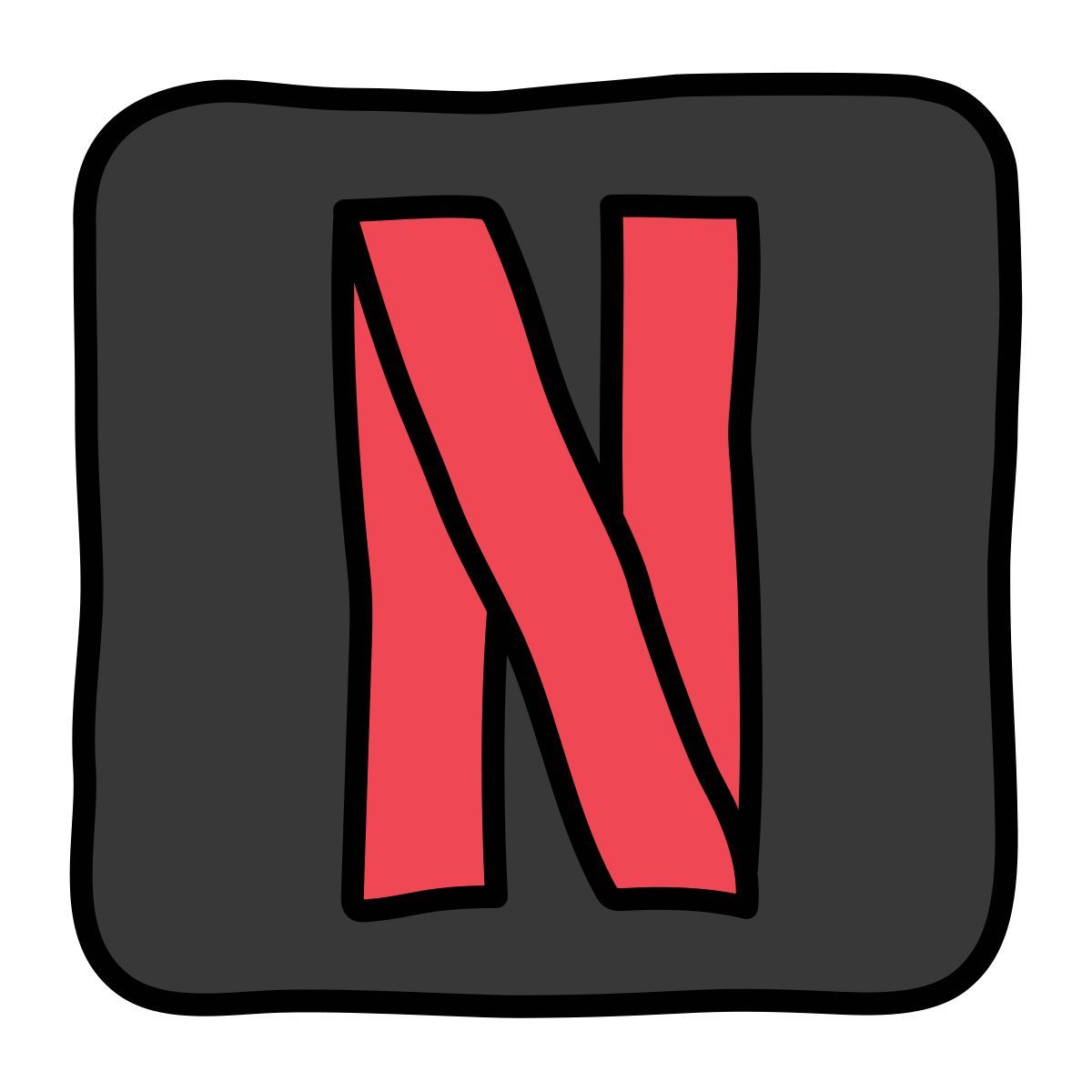 doodle style netflix desktop app icon