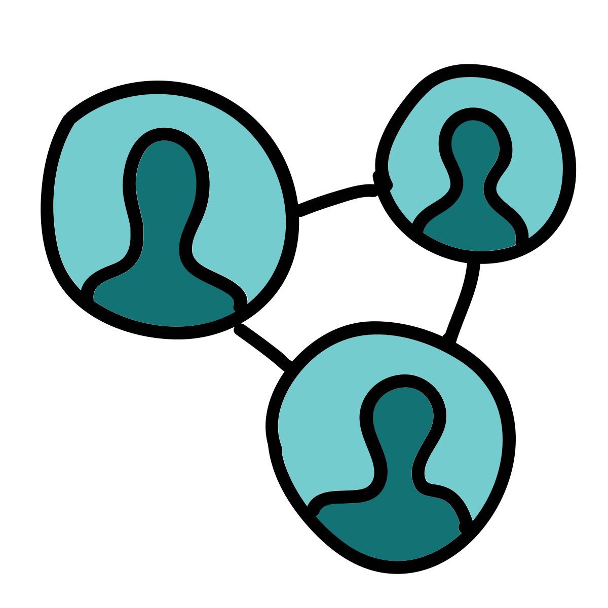 doodle style réseau icon